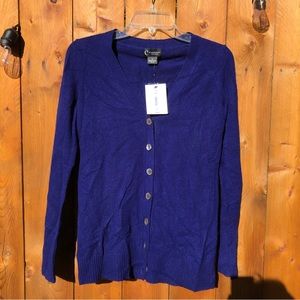 Brand new ! C by Bloomingdales Cashmere Dark blue Cardigan